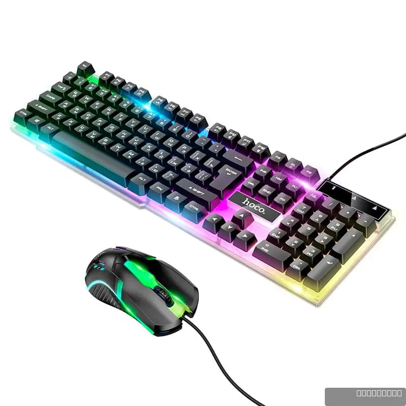 HOCO GM11 Terrific glowing gaming keyboard and mouse set(general english version)