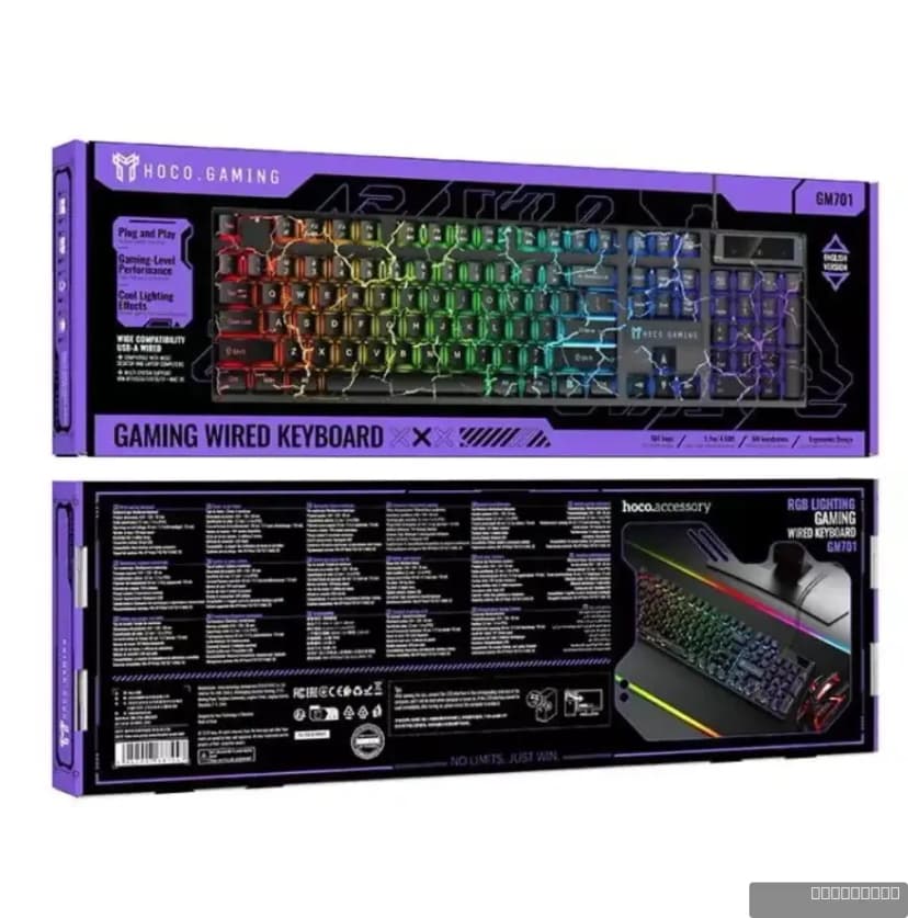 HOCO GM701 Trofeo wired gaming keyboard(english version)