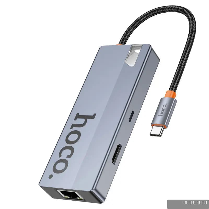 HOCO HB51 Wow 6-in-1 multi-function converter(HDTV+RJ45+PD+USB3.0*3)