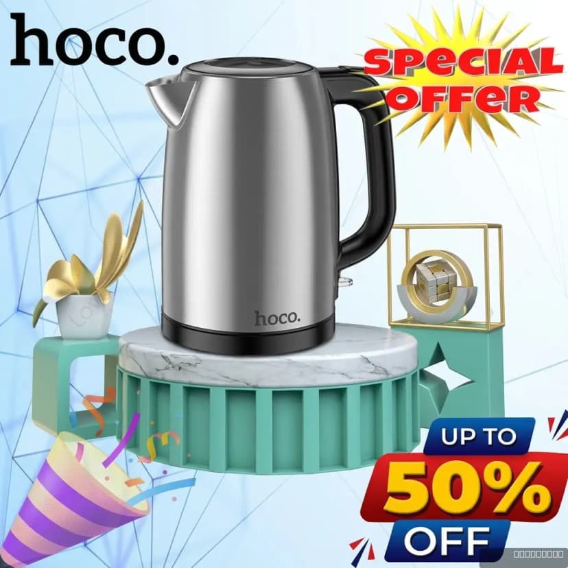 HOCO HE12 1.7L stainless steel electric kettle(EU)
