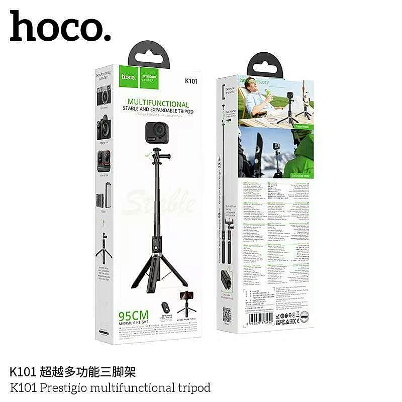 HOCO K101 — Multifunctional Selfie Stick Tripod with Bluetooth 5.2 Remote