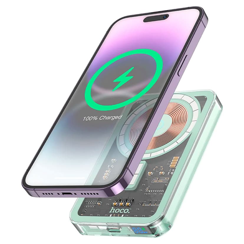 HOCO “Q14 Ice Crystal” Power bank PD20W + QC3.0 Wireless Charging 5000mAh
