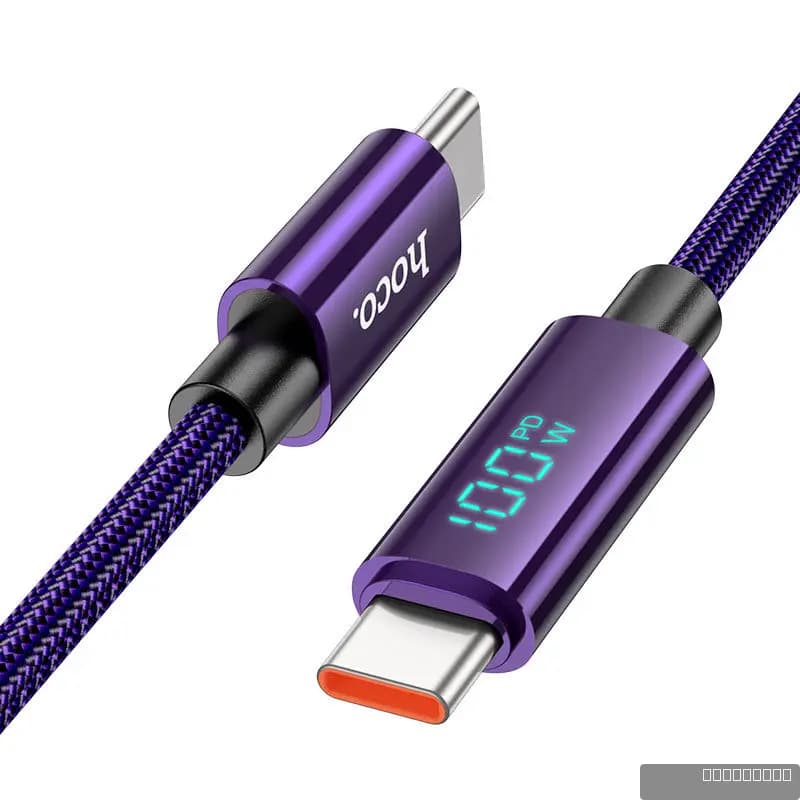 HOCO U125 Benefit 100W charging data cable with display Type-C to Type-C