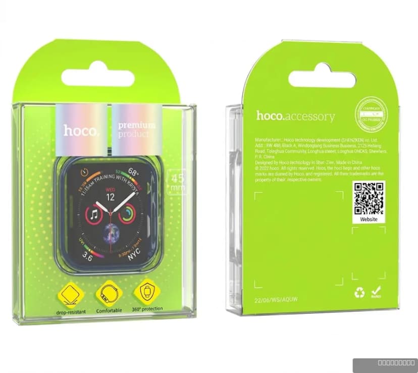 HOCO WS2 Guardian series hollow protective case for iWatch Series7/8(41mm)