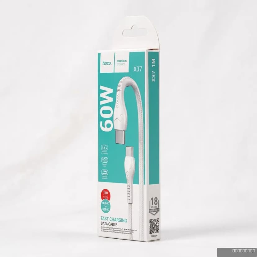 HOCO X37 Cool power 60W charging data cable Type-C to Type-C