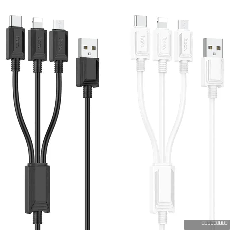 HOCO X74 3-in-1 charging cable(iP+Micro+Type- C)
