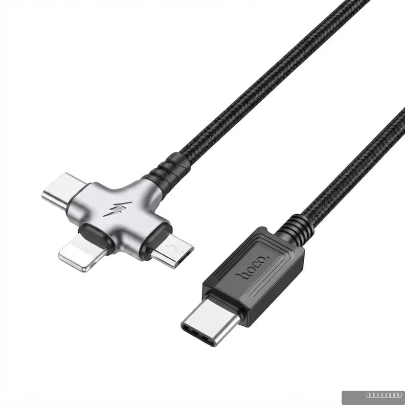 HOCO X77 Jewel 3-in-1 charging cable Type-C to iP/Micro/Type-C