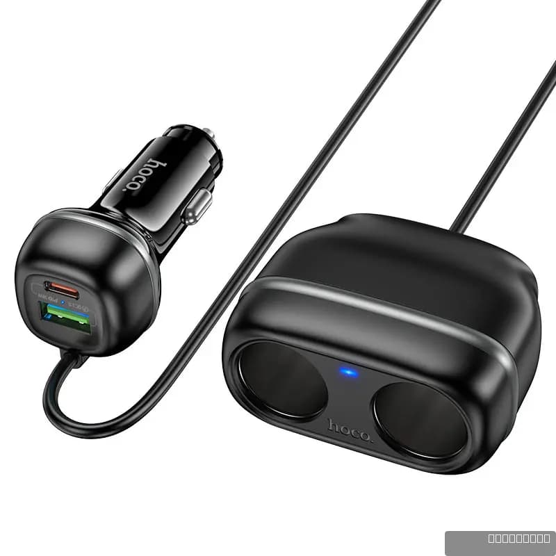 HOCO Z59 Rank 48W dual port PD30W+QC3.0 dual cigarette lighter slot car charger