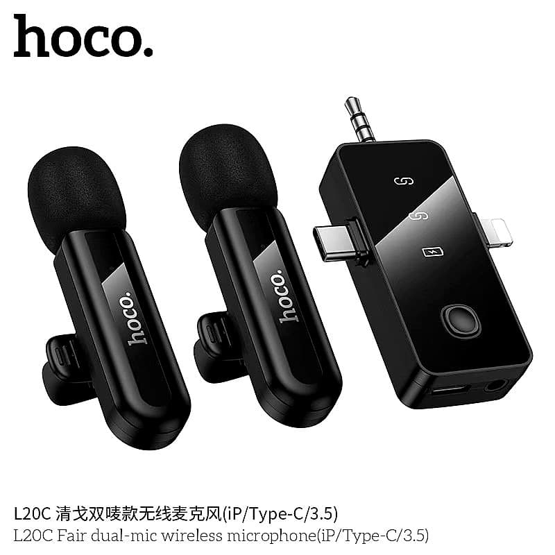 L20C Fair dual-mic wireless microphone(iP/Type-C/3.5)
