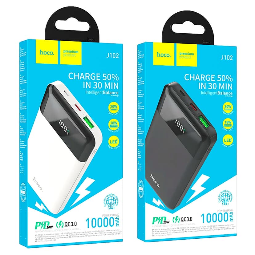 Power bank “J102 Cool figure” PD20W + QC3.0 10000mAh