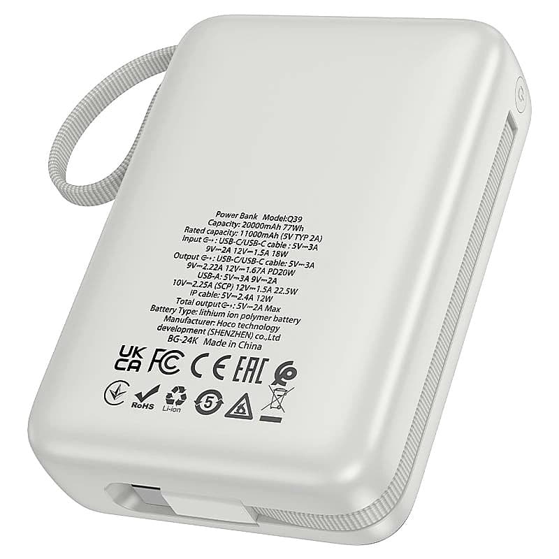 Power bank “Q39 Eminente” 22.5W + PD20W 20000mAh