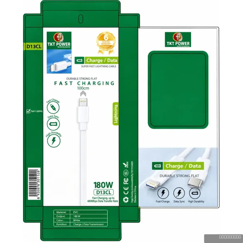 D13CL C to Lightning Cable 180W
