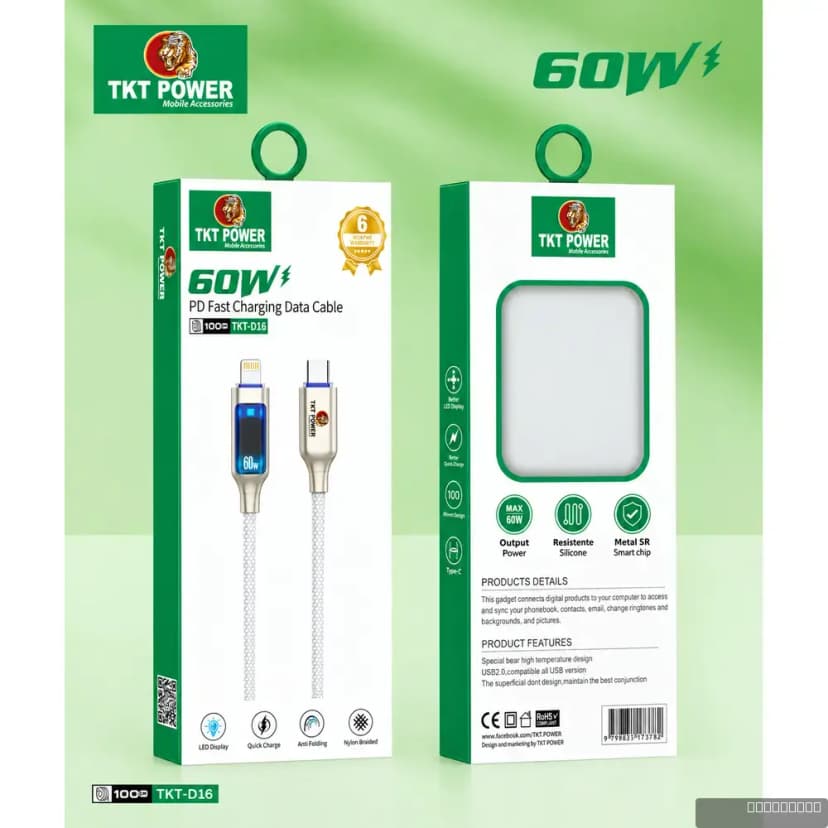 TKT D16 60W C-Lightning Cable