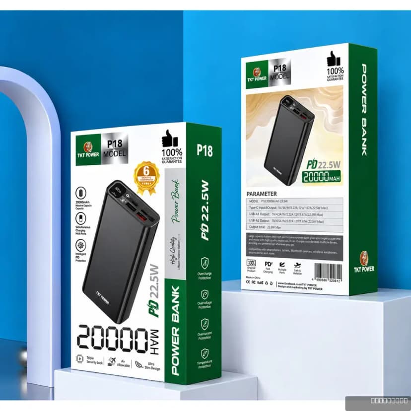 TKT P18 20000mAh PD 22.5W
