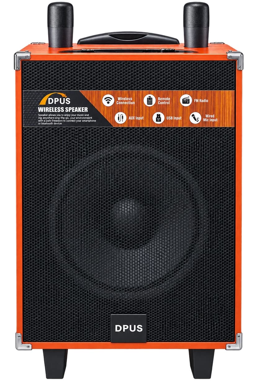 DPUS Speaker (Wired mic, Remote, BT, AUX,FM)
