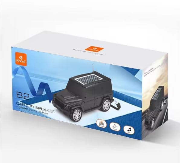 Kisonli Speaker Bluetooth Portable Cool Car B2 Solar Charging With Flashlight USB