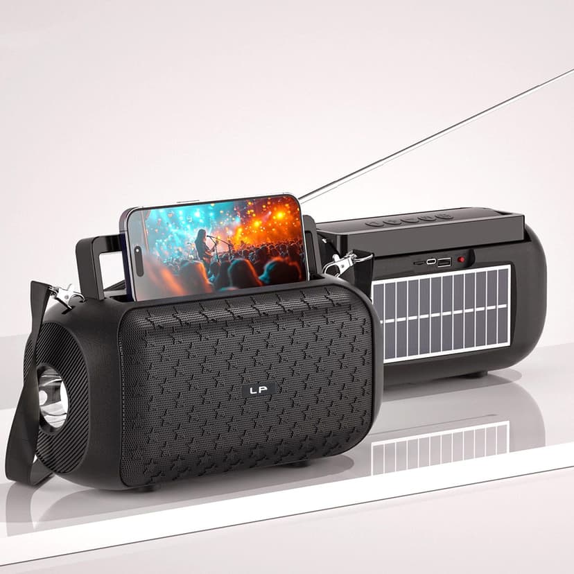 LP V78 Portable Wireless Solar Powered Charging Bluetooth Speaker FM Radio/TF/USB
