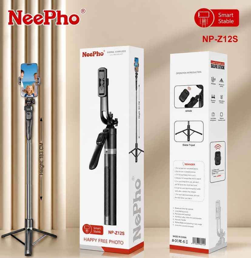 Neepho NP-Z12S Stable Adjustable Multifunctional Tripod
