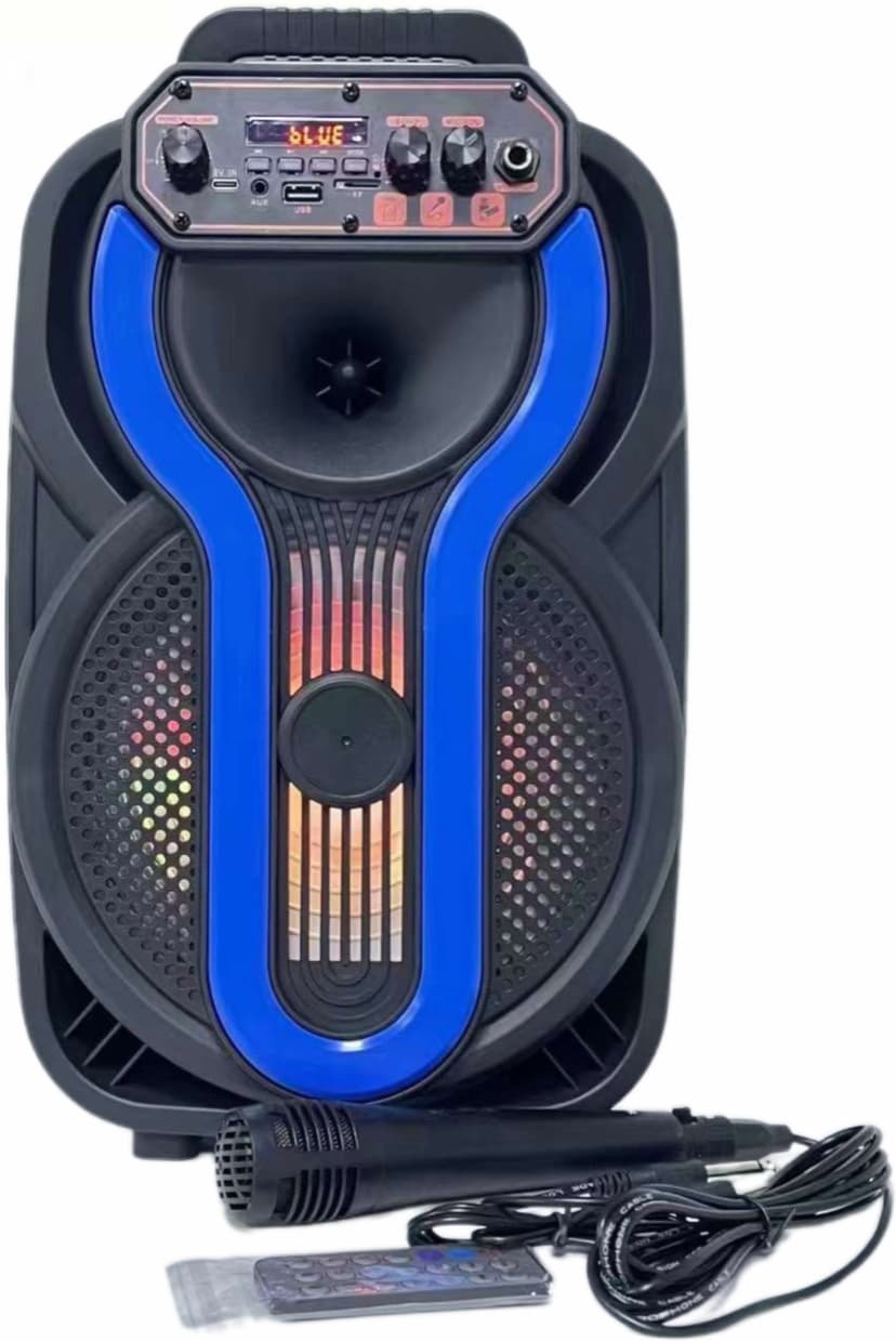 Outdoor Portable Speaker system Powered BT DJ Party Speaker - 8 Inch
