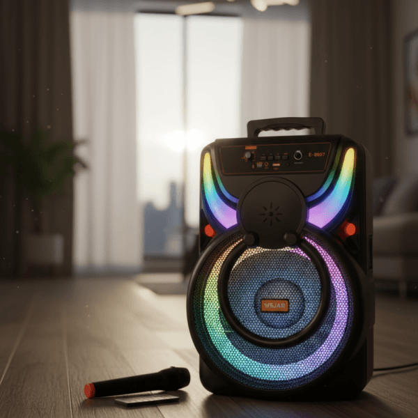 Portable Bluetooth speaker WSJAR E-8807 – Karaoke, FM, LED effects FS-22101