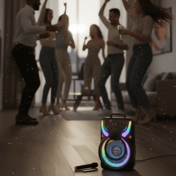 Portable Bluetooth speaker WSJAR E-8807 – Karaoke, FM, LED effects FS-22101