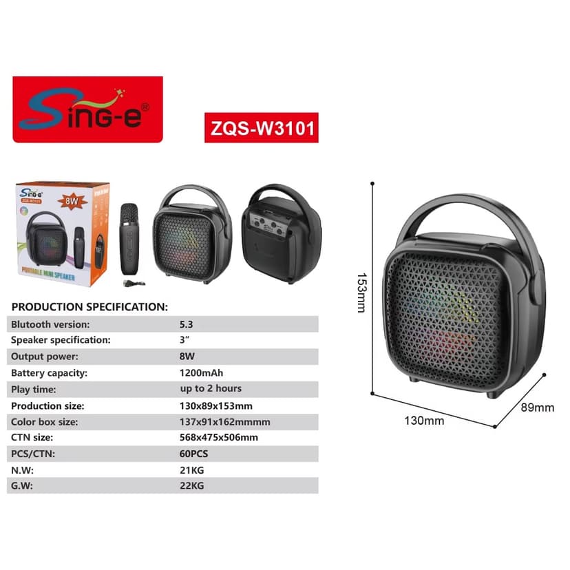 Portable Mini Speaker 8W