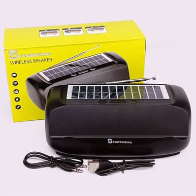 Powerking Wireless& Charging Bluetooh Speaker with Solar Auto Charge & Good Bass V35