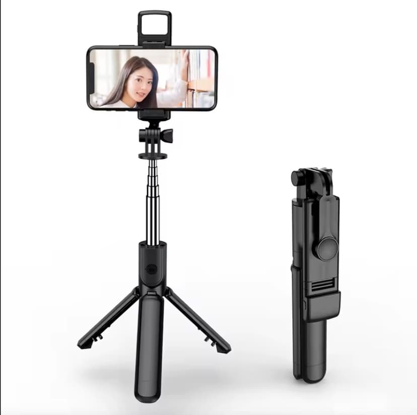 S03-S selfie stick intergrated tripod with selfie light