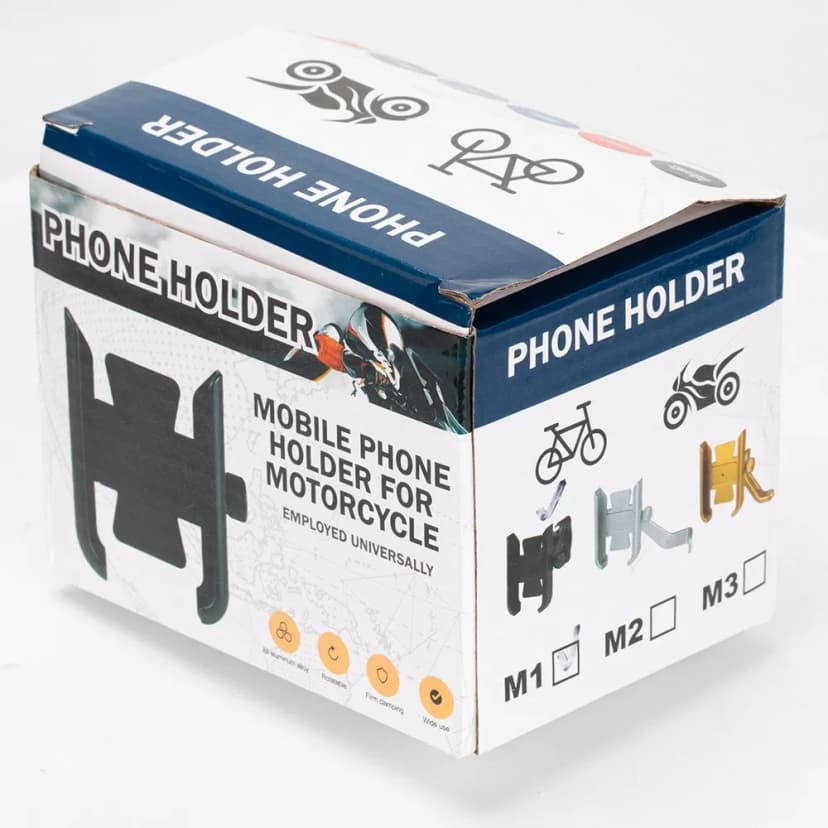 Universal aluminum alloy mobile phone holder for motorcycles and scooters