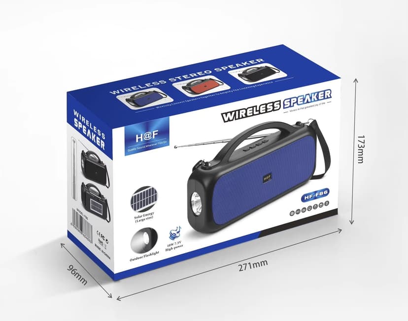 Wireless Speaker(Solar Charge and Tourch )-HF-F86
