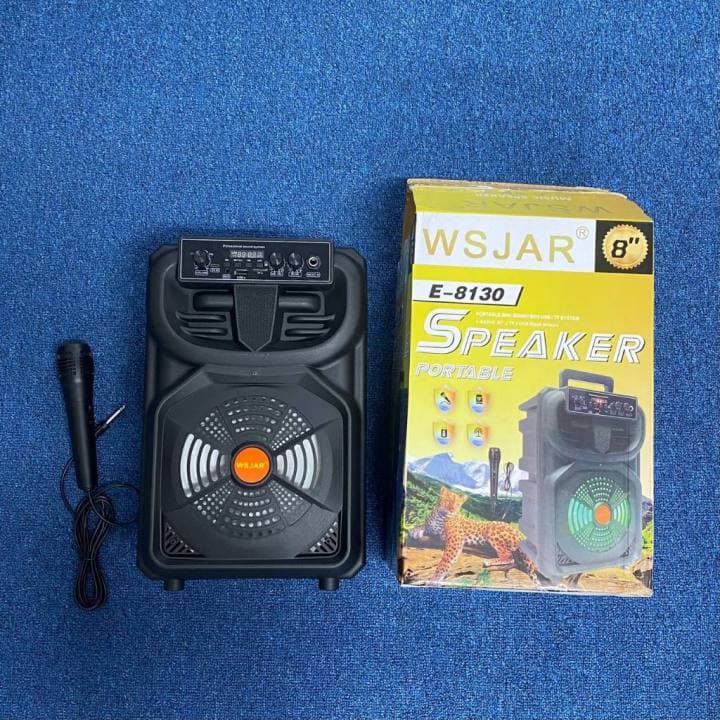 WSJAR E-8808 Portable Wireless Bluetooth Speake Wireless Loud Speaker + Mic 8W