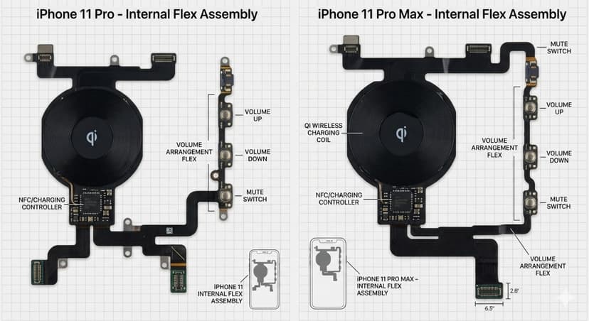 iPhone 11 Pro Max Volume Arrangement & Wireless Charging